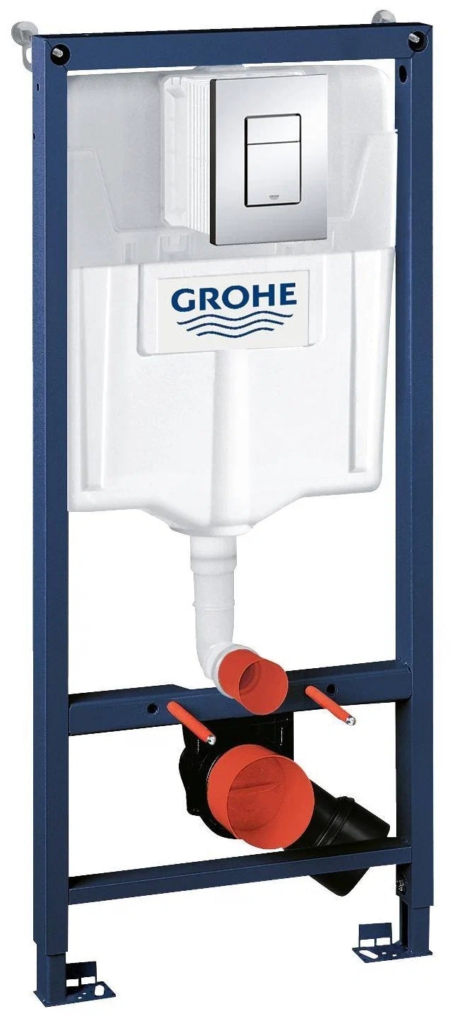 Инсталляция Grohe Rapid SL 38772001 для подвесного унитаза с клавишей смыва хром