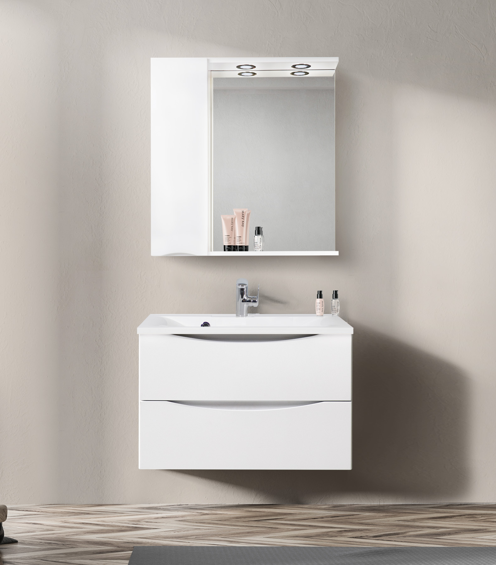 Зеркало-шкаф BelBagno Marino SPC-800/750-1A-BL-P-L