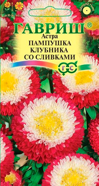 Семена Гавриш Астра Пампушка Клубника со сливками, 0,3 г