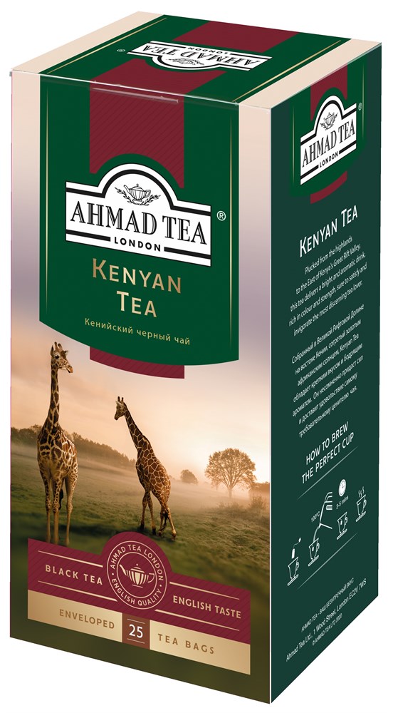 Чай Ahmad Tea, Чай Кения, чёрный, в пакетиках с ярлычками в конвертах, 25х2гр Штука