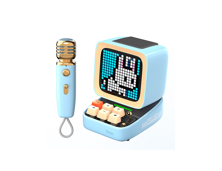 Портативная колонка с микрофоном Divoom Ditoo Mic (голубой)