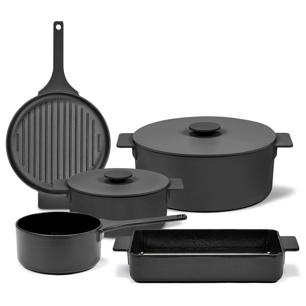Кухонная утварь Sergio Herman Surface Black Набор посуды из 5 предметов