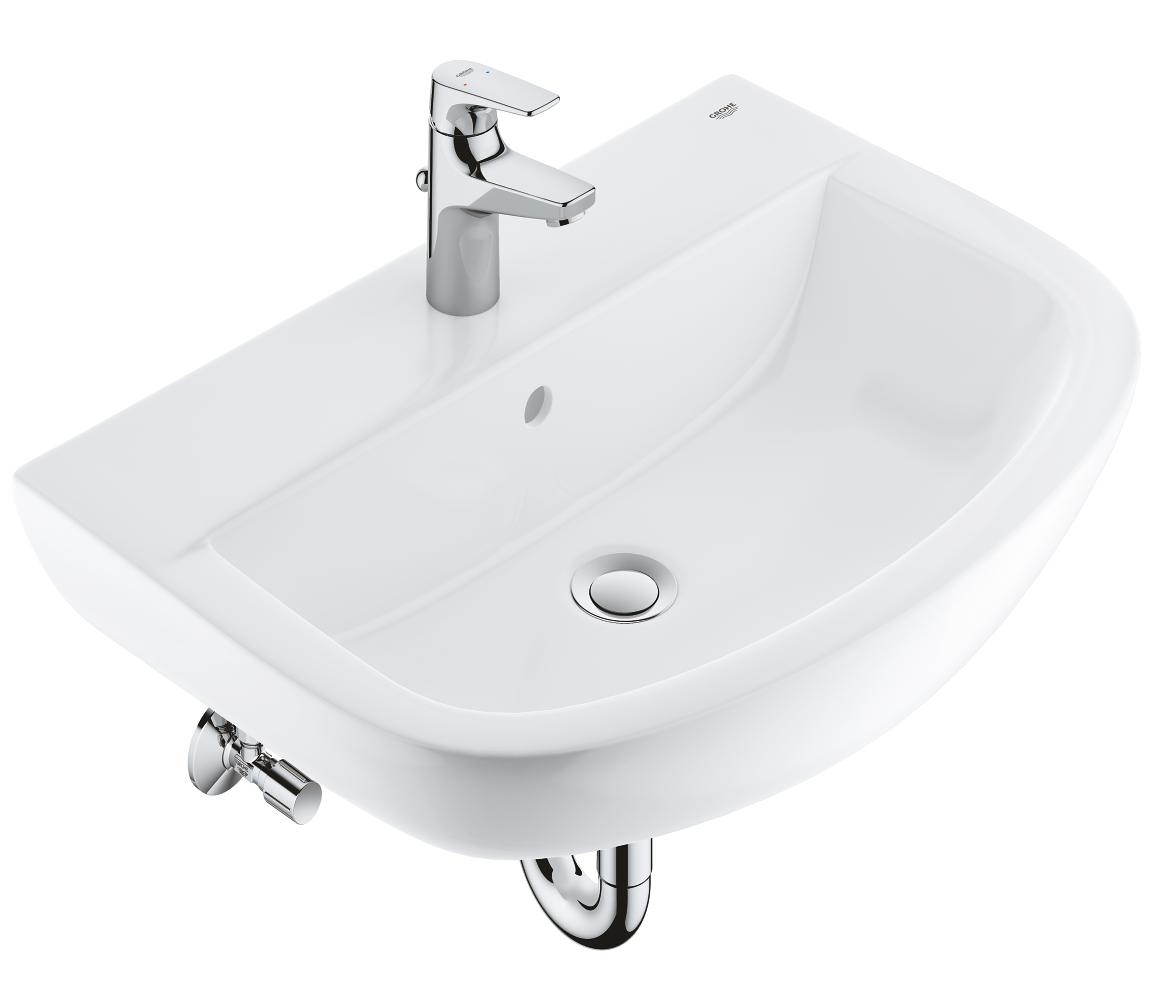Набор для ванной GROHE Bau Ceramic: раковина, смеситель, угловые вентили, сифон для раковины (39644000)