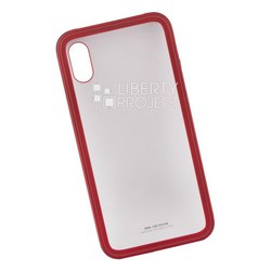 Пластиковый чехол-накладка для Apple iPhone X (WK Kingkong Series Glass Case 0L-00035638) (красный) - Чехол для телефона