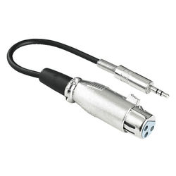 Кабель Jack 3.5 M-XLR F 0.1м (Hama H-41908) (серебристый) - Кабель, разъем для акустической системы