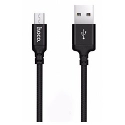 Кабель USB-microUSB 1м (Hoco X14 Times Speed) (черный) - Кабели