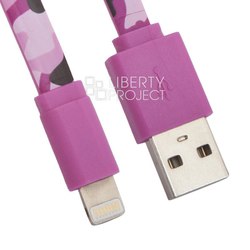 Кабель USB-Lightning 1м (0L-00037458) (розовый камуфляж) - Кабели