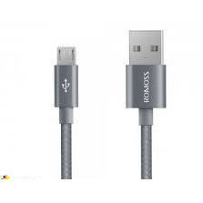USB-, HDMI-кабели, переходники  Sidex Кабель USB - Lightning для Apple 5, 5S, SE, 5C, 6, 6 Plus, 6S, 6S Plus, 7, 7 Plus, 8, 8 Plus, X, ipad 4, Air, Air 2, mini, mini 2, mini 3, mini 4, ipad 2017, pro 9.7, pro 12.9, pro 10.5 (Romoss CB12n-56G-03) (серый) - Кабели