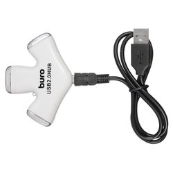 Buro BU-HUB3-0.5-U2.0-Paw (белый) - USB HUB