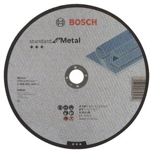 Диск отрезной 230x3x22.23 BOSCH Standard for Metal 2608603168 - Отрезной диск