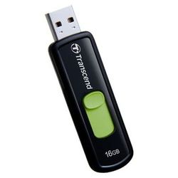 Transcend JetFlash 500 16Gb (черный/зеленый) - USB Flash drive