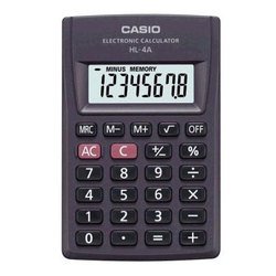 Калькулятор Casio HL-4A (серый)  - Калькулятор