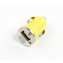 Универсальное автомобильное зарядное устройство, адаптер 1хUSB, 1A (Liberti Project SM000126) (желтый) - Автомобильный адаптер