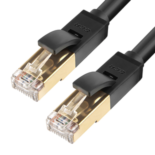 Патч-корд FTP кат. 7, RJ45 0.2м (Greenconnect GCR-LNC701-0.2m) (черный) - Кабель