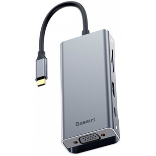 Baseus Square Desk VGA CATXF-A0G (серый) - USB HUB