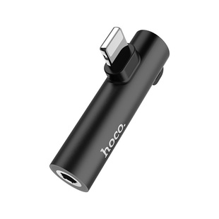 Переходник Lightning - Jack 3.5mm (Hoco LS21) (черный) - Кабели