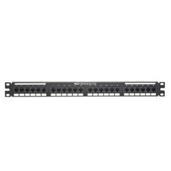 Патч-панель 24хRJ45, 19", кат.6 (Panduit DP24688TGY) (черный) - Кабель