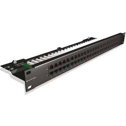 Патч-панель телефонная, 1U, 50 портов RJ45 (Brand-Rex C5CPNLU504PK2M) (черная) - Кабель