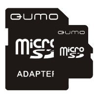 Карты флэш-памяти Qumo microSDHC class 4 8GB + SD adapter - Карта флэш-памяти