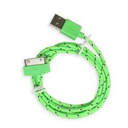 Дата-кабель USB - 30-pin для Apple iPhone 3GS,4,4S, iPad 2,3 new, iPod Nano 6, touch 4 (Smartbuy iK-412n) (зеленый) - Кабели