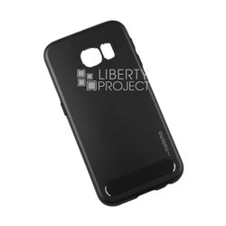 Алюминиевый чехол-накладка для Samsung Galaxy S6 Edge (0L-00002762) (черный) - Чехол для телефона
