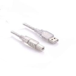 Кабель USB 2.0 A (m) - B (m) 5 м (Greenconnect GCR-UPC2M-BD2S-5.0m) (прозрачный) - Кабель, переходник