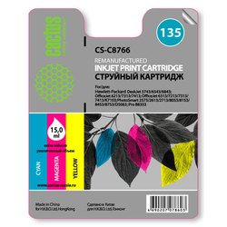 Картридж для HP DeskJet 5743, 5943, 6543, 6623, 6843, 6943, 6983, 9803 (Cactus CS-C8766) (трехцветный) - Картридж для принтера, МФУ