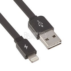 Дата-кабель Lightning - USB для Apple iPhone 5, 5C, 5S, 6, 6 plus, 6S, 6S Plus, iPad 4, Air, Air 2, Pro 9.7, Pro 12.9, PRO, mini 1, mini   2, mini 3, mini 4 (Liberti Project 0L-00027223) (черный) - Кабели