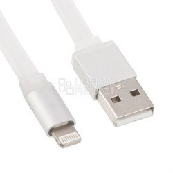 Дата-кабель Lightning - USB для Apple iPhone 5, 5C, 5S, 6, 6 plus, 6S, 6S Plus, iPad 4, Air, Air 2, Pro 9.7, Pro 12.9, PRO, mini 1, mini   2, mini 3, mini 4 (Liberti Project 0L-00027216) (белый) - Кабели