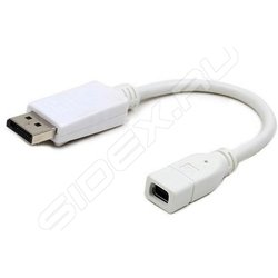 Переходник miniDisplayPort - DisplayPort (Cablexpert A-mDPF-DPM-001-W) (белый) - Кабель, переходник