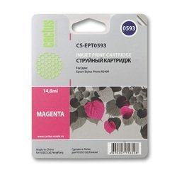 Картридж для Epson Stylus Photo R2400 (Cactus CS-EPT0593) (пурпурный) - Картридж для принтера, МФУ