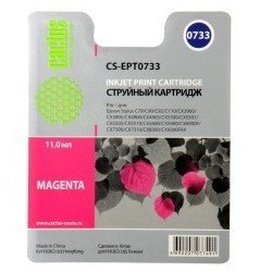 Картридж для Epson Stylus C110, C79, CX3900, CX4900, CX5900, CX6900, CX7300, CX8300, CX9300F, OFFiCE T30, T40, TX300, TX510, TX600, TX200, TX209, TX400, TX409, TX550 (Cactus CS-EPT0733) (пурпурный) - Картридж для принтера, МФУ
