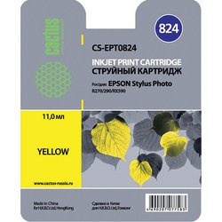Картридж для Epson Stylus Photo R270, 290, RX590 Cactus CS-EPT0824 (желтый) - Картридж для принтера, МФУ