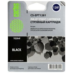 Картридж для Epson Stylus S22, BX305, SX125, 420, 425 Cactus CS-EPT1281 (черный) - Картридж для принтера, МФУ