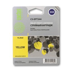 Картридж для Epson PM 4000, Stylus Photo 2100, 2200 (Cactus CS-EPT344) (желтый) - Картридж для принтера, МФУ