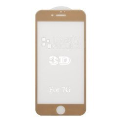 Защитное стекло для Apple iPhone 7, 8 (Tempered Glass 3D 0L-00030085) (прозрачное, золотистая рамка) - Защита