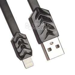Кабель USB - Lightning для Apple iPhone 5, 5C, 5S, 6, 6 plus, 6S, 6S Plus, 7, 7 Plus, iPad 4, Air, Air 2, Pro 9.7, Pro 12.9, PRO, mini 1, mini 2, mini 3, mini 4 (Remax Fishbone 0L-00029838) (черный) - Кабели