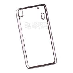 Чехол для Lenovo A7010 (Liberti Project 0L-00030835) (прозрачный, черная рамка) - Чехол для телефона