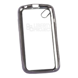 Чехол для Micromax D303 (Liberti Project 0L-00030934) (прозрачный, черная рамка) - Чехол для телефона