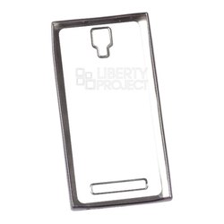 Чехол для Micromax Q413 (Liberti Project 0L-00030932) (прозрачный, черная рамка) - Чехол для телефона