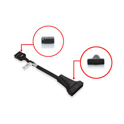 Адаптер 8 pin USB 2.0 - 19 pin USB 3.0 0.15м (Greenconnect GCR-U2U3) (черный) - Кабель, переходник
