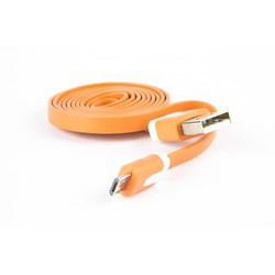 Кабель USB - microUSB (Red Line YT000010323) (плоский, оранжевый) - Кабели