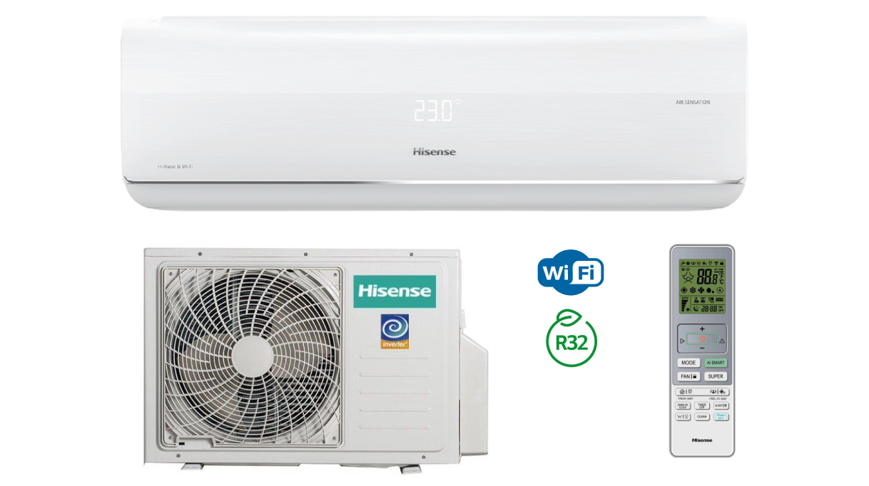 Кондиционер Hisense Air Sensation Superior DC Inverter AS-13UW4RXVQF00G/AS-13UW4RXVQF00W + функция Бризер Сплит-система