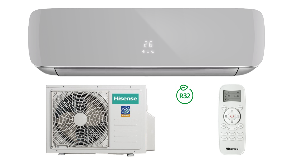 Кондиционер Hisense CRYSTAL SILVER DC Inverter AS-09UW4RYDTG05G(S)/AS-09UW4RYDTG05W(S) Сплит-система