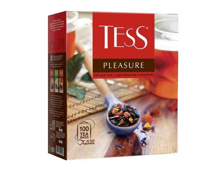 Чай черный в пакетиках Tess Pleasure 100 пак/уп, 1,5 г (Тесс)