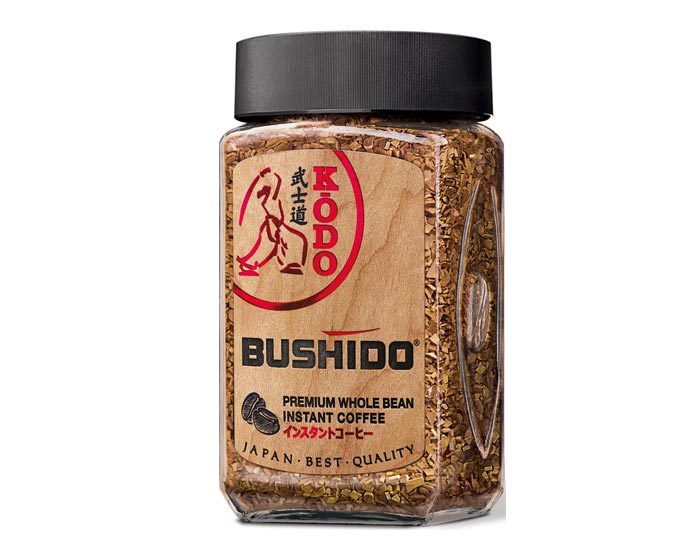 Кофе молотый в растворимом Bushido Kodo, 95 г стеклянная банка (Бушидо)