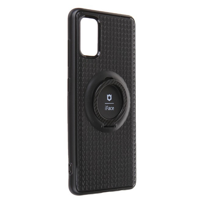Силиконовый чехол iFace с кольцом для Samsung Galaxy S20 Plus (Черный)