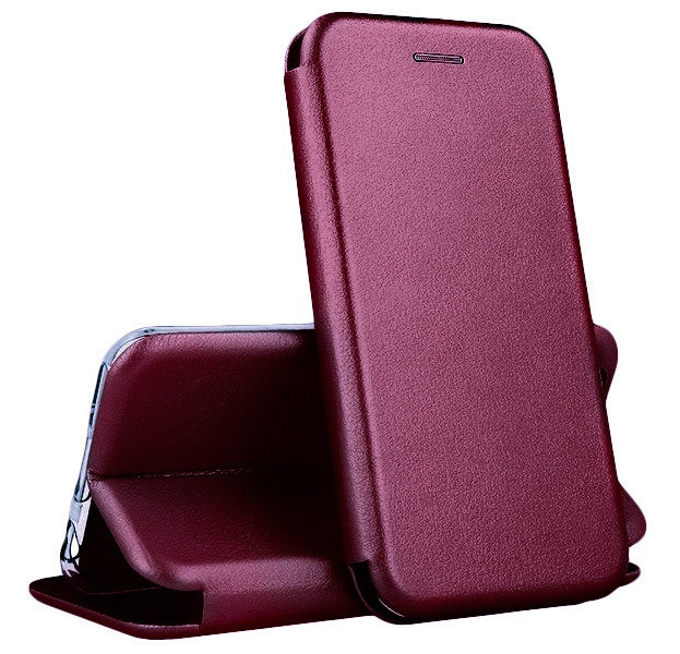  Чехолер Чехол-книжка из эко-кожи Deppa Clamshell для Samsung Galaxy M10 (Бордовый)