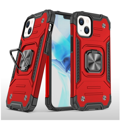 Чехол для iPhone 13 Mini  Чехолер Противоударный чехол Strong Armour Case с кольцом для iPhone 13 Mini (Красный)