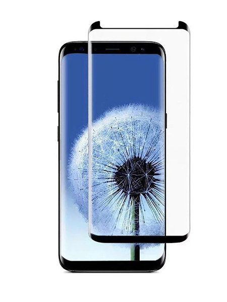 Защитное стекло 3D на весь экран 0.18мм 9Н Unipha для Samsung Galaxy S8 Plus (Черная рамка)